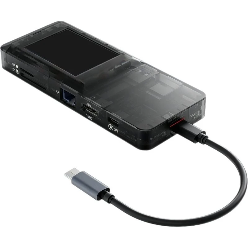 New Arrivals-H1 Docking Station Network Port Visual Docking Station Streamdeck Macropad Keypad Stream Desk Deck Dock, HUB, 1PC