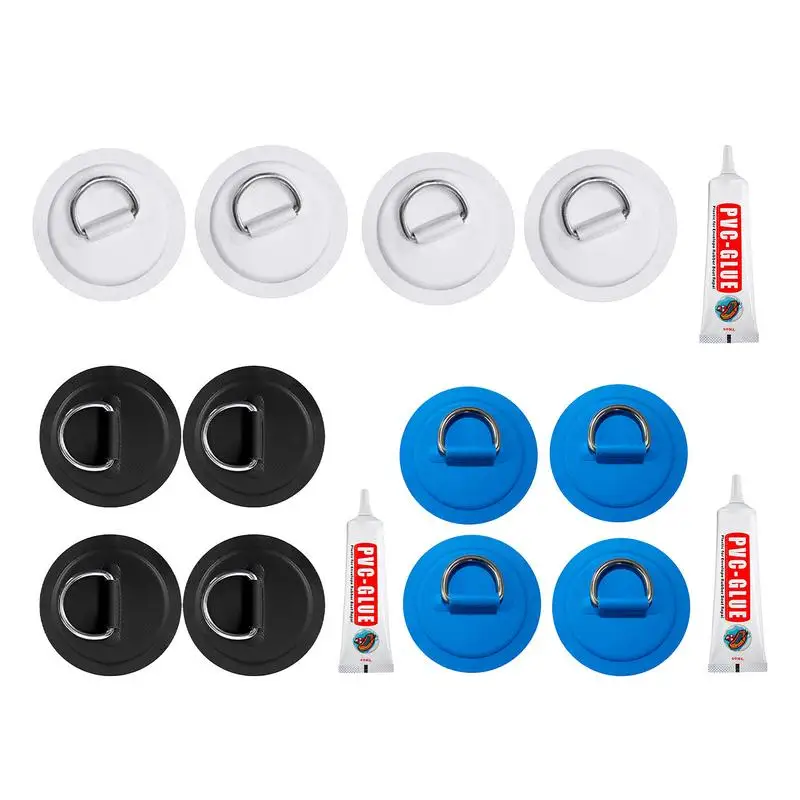 

D Ring Patch Circular Stainless Steel For Inflatable Boat Circular Pad Patch Stand-up Paddleboard PVC Patch Sturdy Round Shape D