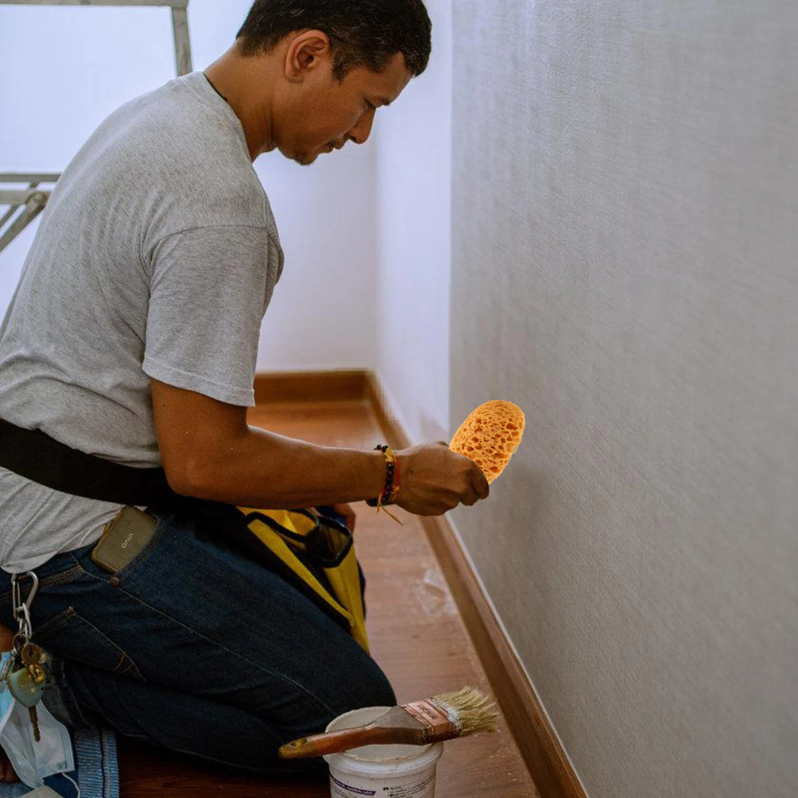 

2pcs Texture Sponge Wall Patch: Drywall Repair Sponge For Seamless Finishes Ceiling Texture Painting Diy Projects Sponges For