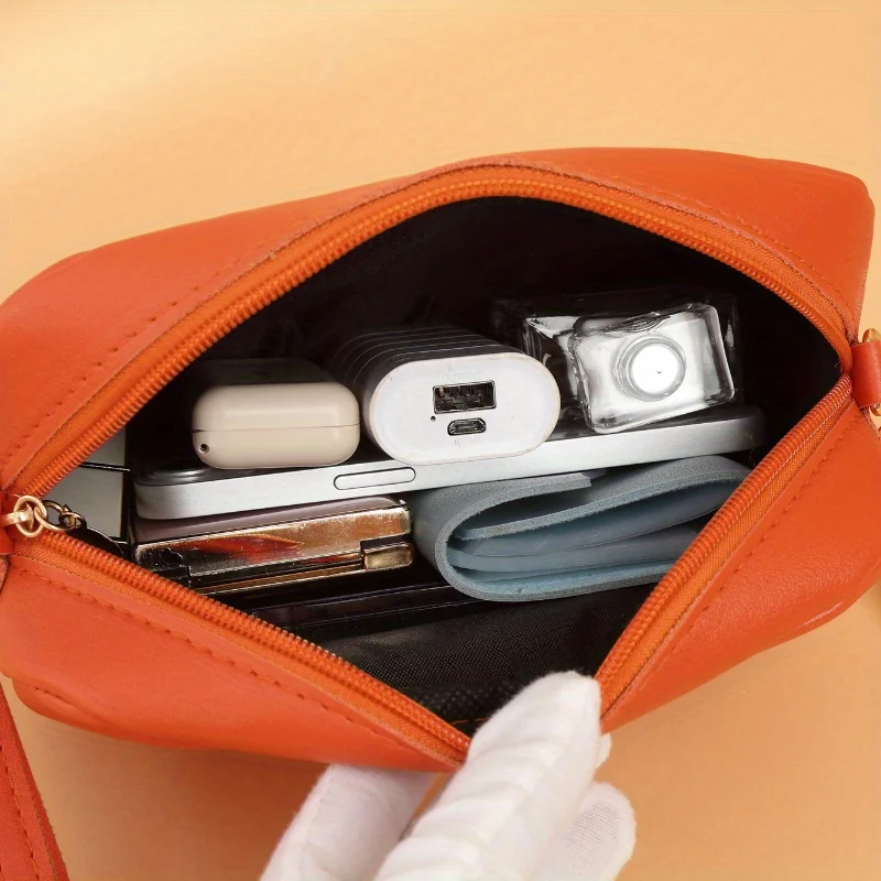 Umhängetasche für Mädchen, einfarbig, Umhängetasche, schlichtes Design, PU-Leder, leichte kleine Tasche, geeignet für Kindermode – Detail 4