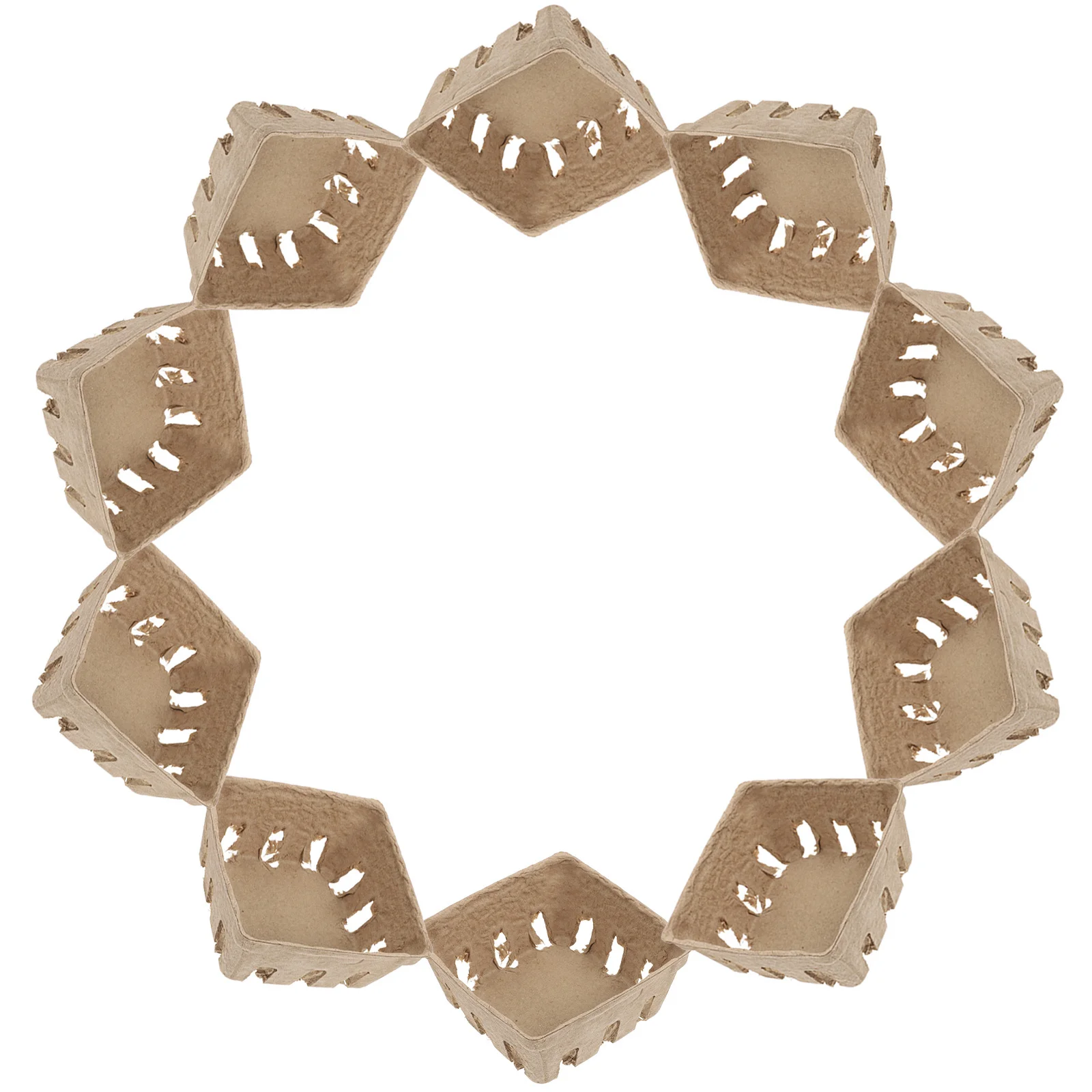 

24pcs Fruit Packaging Box Pulp Fiber Berry Basket Vented Reusable Produce Container For Kitchen Organization Farmers Market