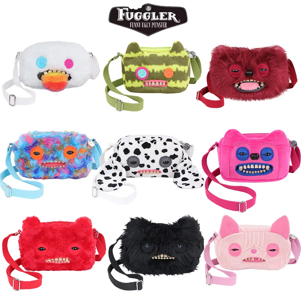 

Fugglers Plush Crossbody Bag Original Fuggs Shoulder Small Ugly Teeth Monster Wallet Storage Bag Single Strap for Phone Camera