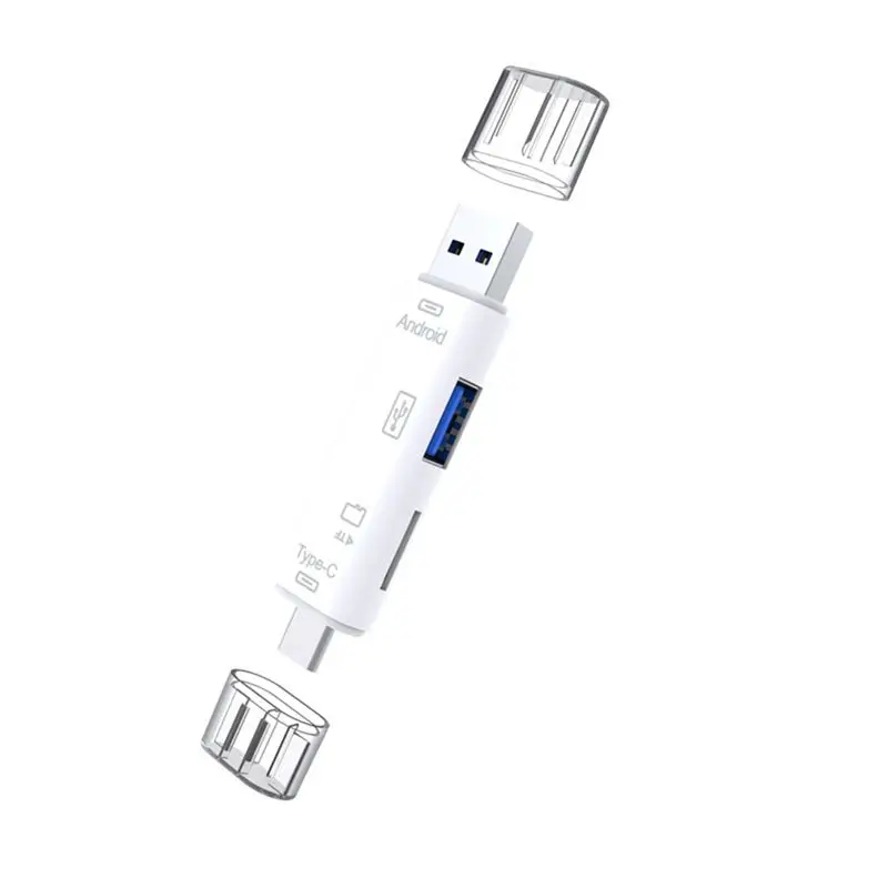 5 In 1 USB 2.0 Type C/USB /Micro-USB/TF/SD Memory Card Reader OTG Card Reader Adapter Mobile Phone Accessories-AEF7