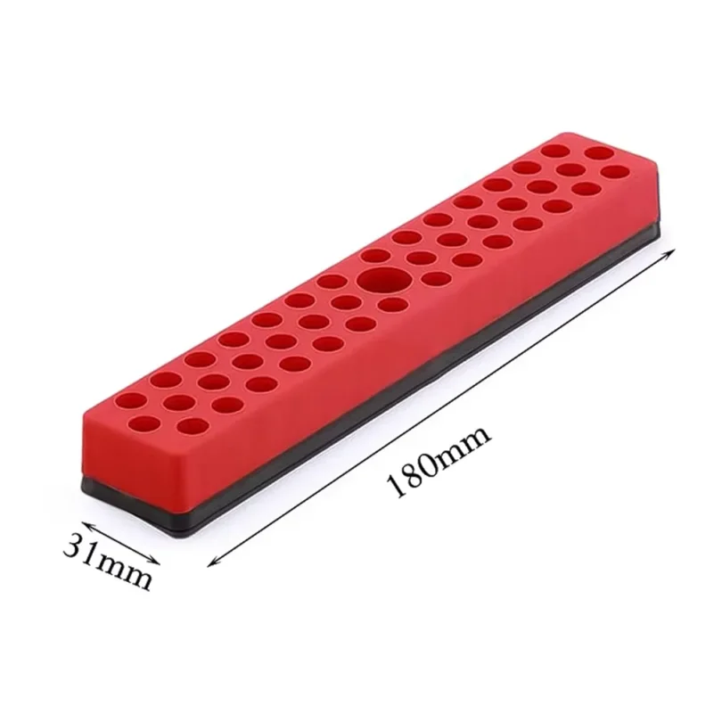 

43 Holes Magnetic Hex Bit Holder Organizer For 1/4inch Screwdriver Bit Storage Organizer Toolboxes Drill Bit Storage Box