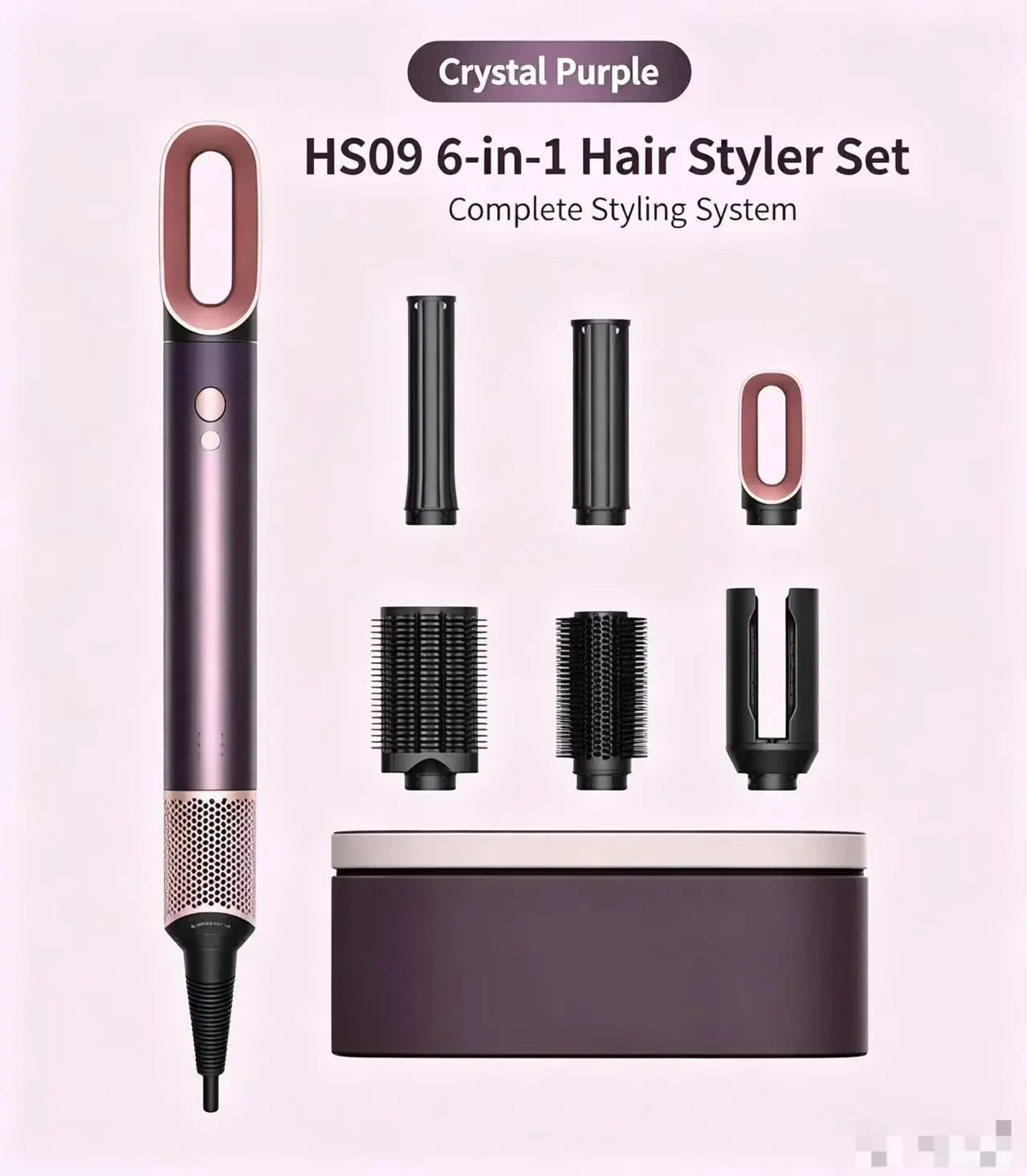 2026 HS09 Professional All in One Hair Styler Travel Dryer Hot Air Brush Straightener Curling Wand Multi hairdryer hair dryers