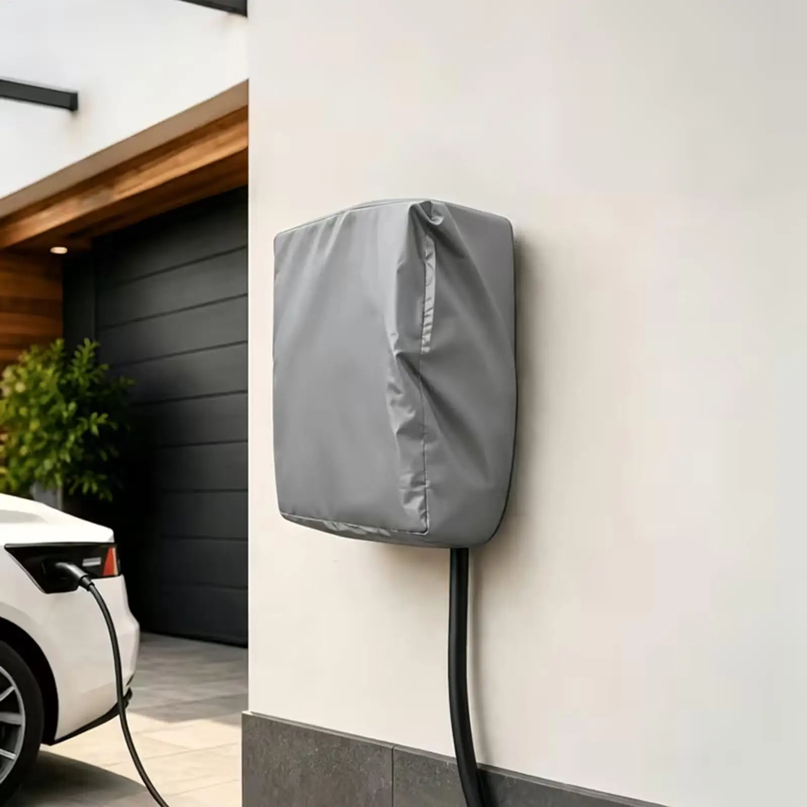 Ev Charger Cover For Outdoor Dustproof Windproof Enclosure With Drawstring Ev Charger Protective Cover For Home Garage Outdoor