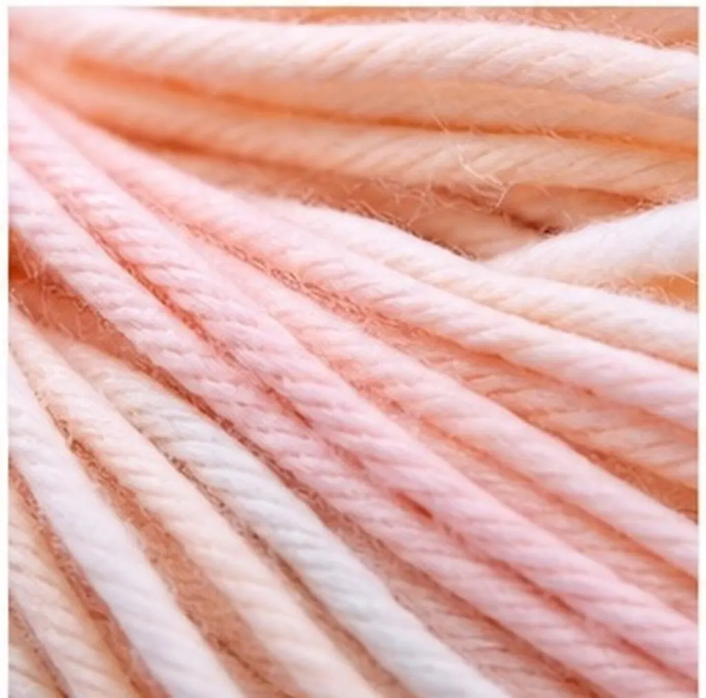 1 Roll 5-Strand Colorful Rainbow Cotton Cord Braided String Soft DIY Craft Rope Knitting String Macrame Cord for Handmade