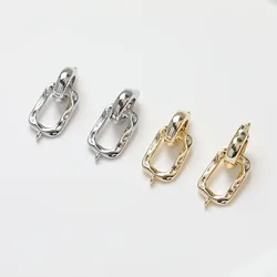 2PCS 14K 골드 도금 간단한 버클 황동 걸쇠 DIY 목걸이 액세서리 구성 요소 만들기 용품