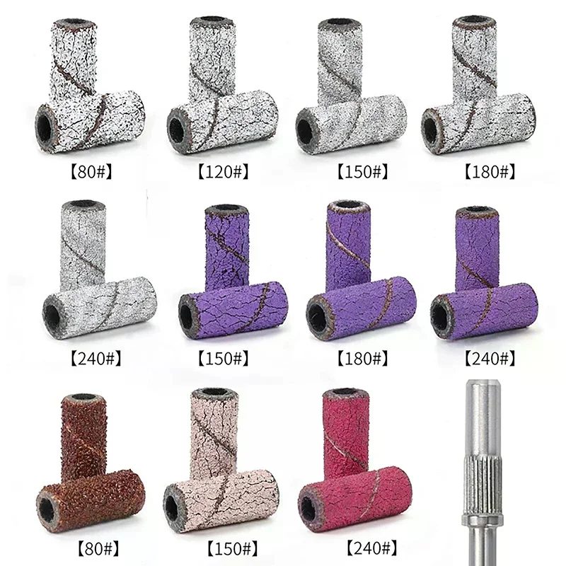 80/150/180/240 الرملي العصابات زيبرا الرمال حلقة بت مانيكير باديكير مسمار آلة الحفر الكهربائية طحن مزيل القاطع #3