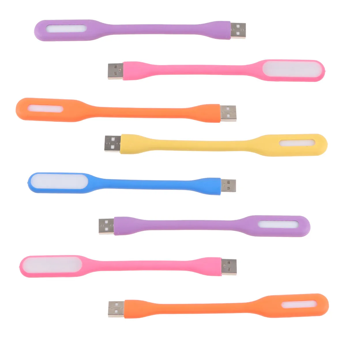 8Pcs Flexible USB LED Night Light Strong Brightness Low Energy Consumption Reading Desk Lamp Eye