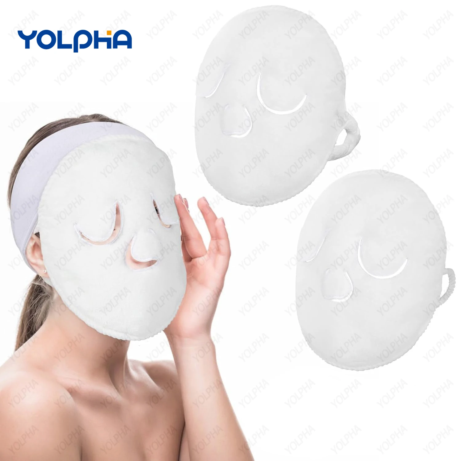 Hot Cold Therapy Face Mask Reusable Steam Facial for Moisturizing Serum Absorption Skincare Spa Cleaning Soft Facial Steamer