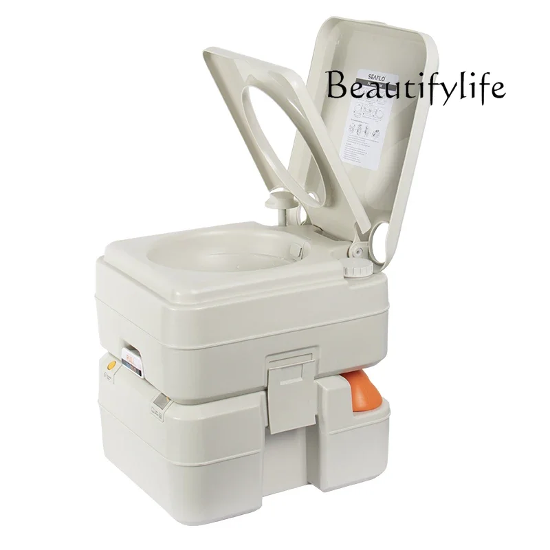 Ti Outdoor Camping Mobile Portable Toilet RV Ship Flush Elderly Toilet