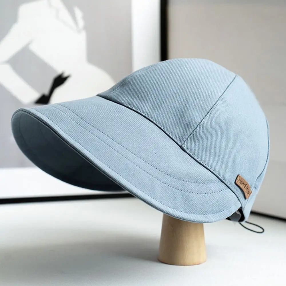 Sun Hat Foldable Wide Brim Drawstring Adjustable Caps for Men Women Beach Hats Summer Quick-drying Visors Fisherman Cap