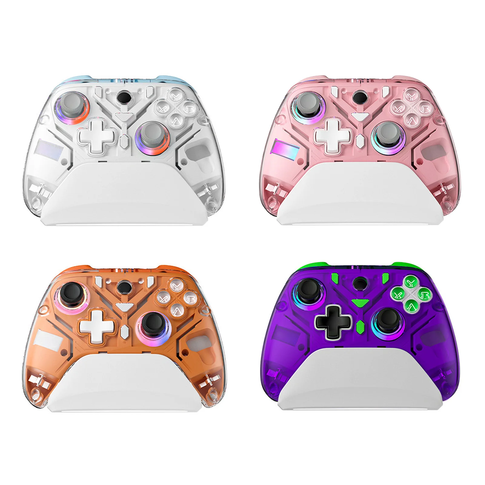 

2.4G Wireless Gaming Controller PC Game Controller 6 Gyroscope Fast Connection Dual Vibration Motors for Android for OS X