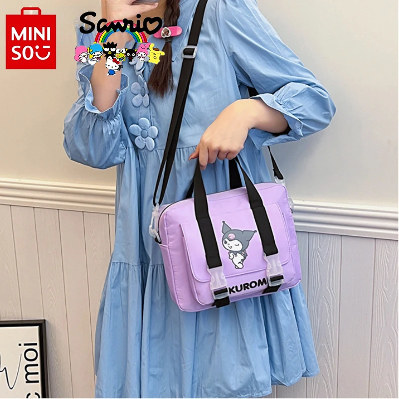 Miniso Sanrio New Women's Crossbody Bag Fashionable and High Quality Women's Handbag Cartoon Multi Functional Storage Bag