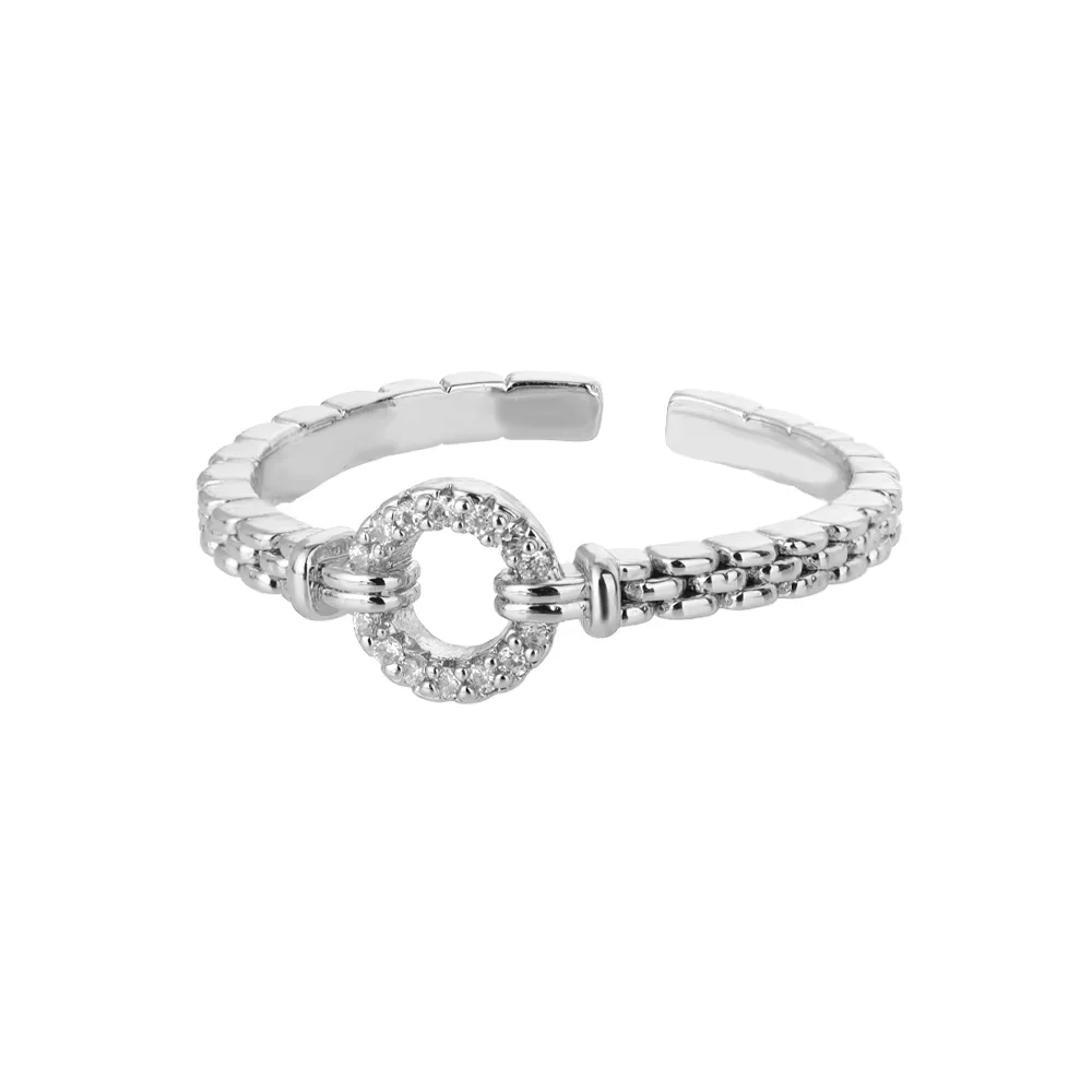 Anillos Gold Farbe Zirkonia Chic Ringe Für Frauen 2025, Punk Elegante Hochzeit Party Ästhetischen Edelstahl Ring Schmuck