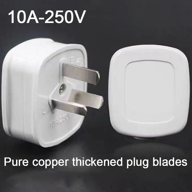 10A three-pin power plug, air conditioner pure copper three-hole triangular household socket three-wire plug