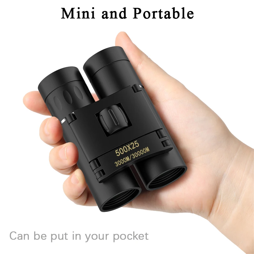 500X25 Portable Hd Zoom 5000M/50000M Binoculars Telescope Powerful Folding Long-Distance Vision Hunting Outdoor Camping Sports