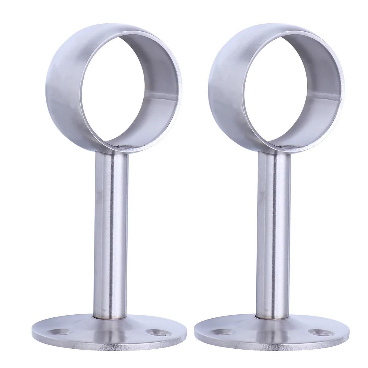 

2Pcs Ceiling Mount Bracket for Drapery Rod Sturdy Stainless Steel No Assembly Necessary Ideal for Window Dressing and Room