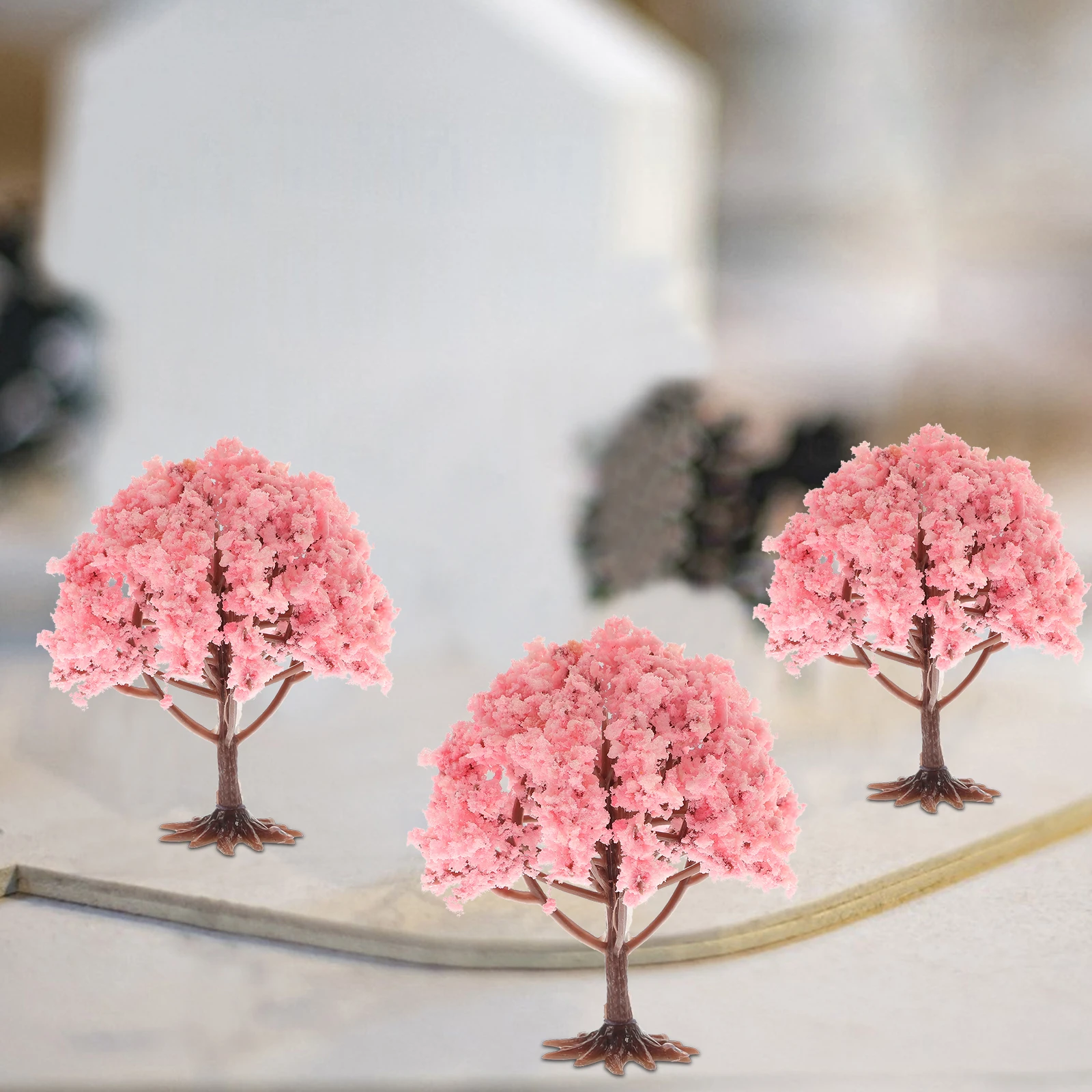 

10pcs Artificial Flower Tree Mini Decorations Faux Sponge Crafts Indoor miniature trees table centerpiece fake tree decoration