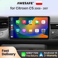 AWESAFE Wireless CarPlay for Apple Android 13 Auto Radio for Citroen C5 2008 2009-2017 Multimedia Screen Stereo GPS RDS DSP