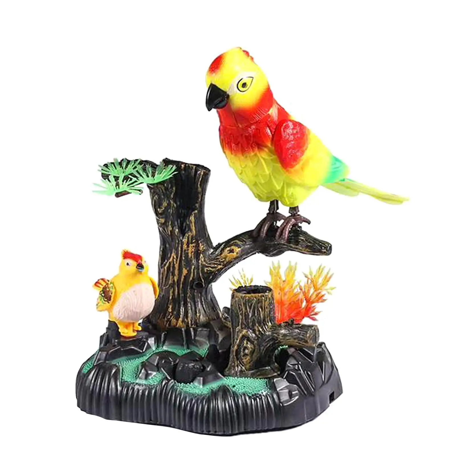 Electronic Birds Toy Singing and Chirping Decoration Cute Electric Desk Pet for Kids Room Baby Desk Christmas Birthday Gifts