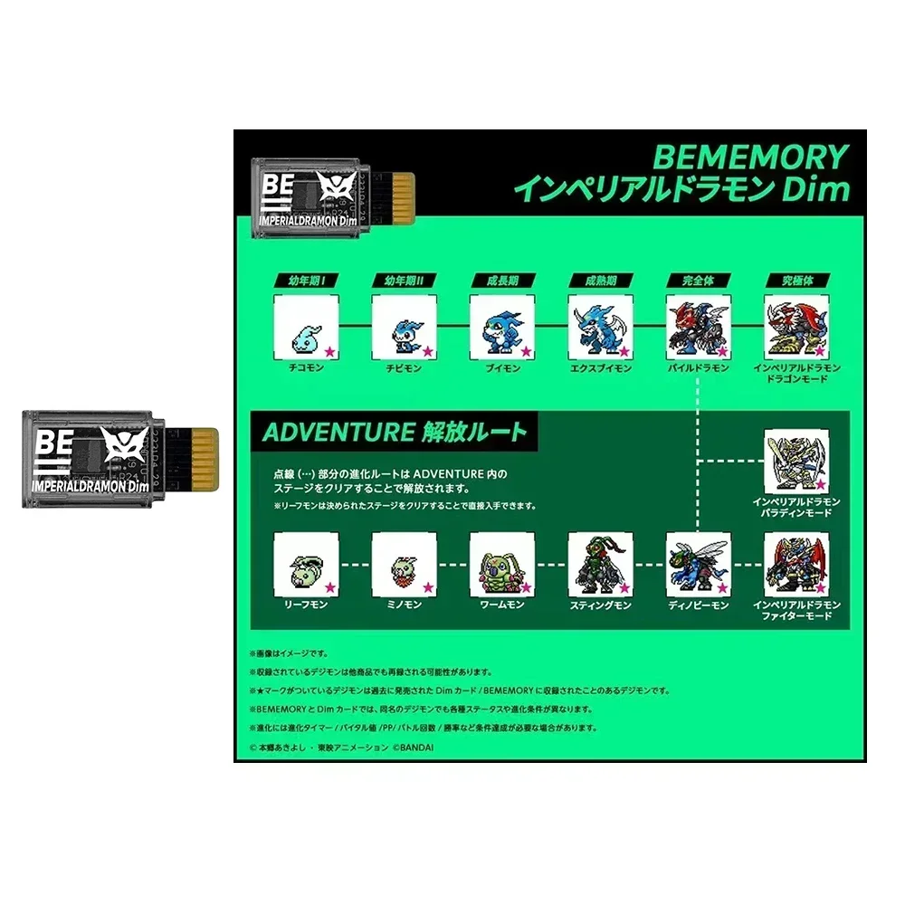 Digimon Adventure BE MEMORY IMPERIALDRAMON RAMPAGE OF THE BEAST 25th Anniv DIM Card Protective Film Stingmon Figure Model Cards