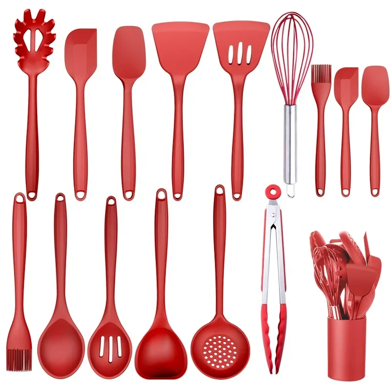 utensilios de cocina 15 PCS Food Grade Utensils Silicone Accessory De Cuisine Kitchen Accessory Tools