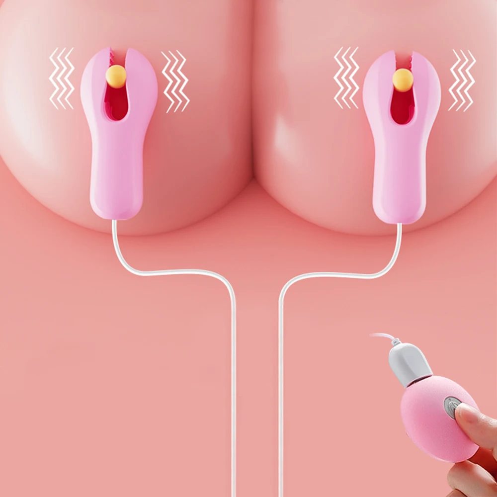 Sex Toy Electric Wearable Nipple Clip Vibrator Erotic Tease Nipple Breast Masturbator G-spot Massage Stimulator Female Adult Toy view 3