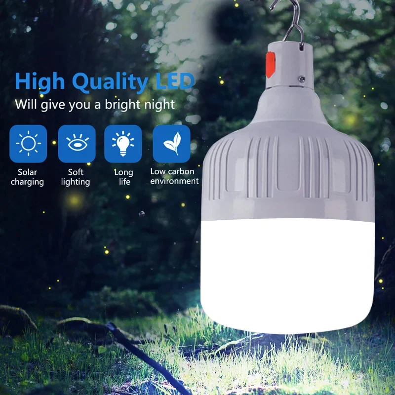 1/2/3/4/5pcs USB Rechargeable LED Emergency Lights Outdoor Portable Lanterns Hanging Camping Energy Saving Bulb for Garden Tent