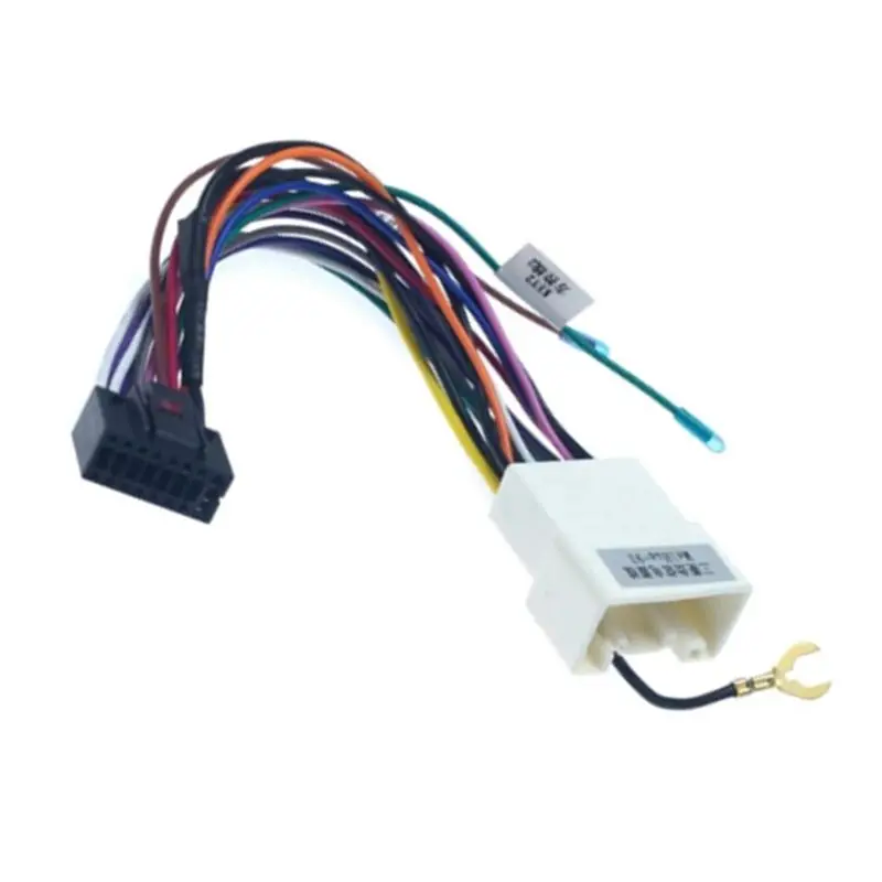 Plain 3Pc Car Stereo Radio 16PIN Adaptor Wiring Harness For Lancer-Ex ASX Power Calbe Wire Head Unit Harness