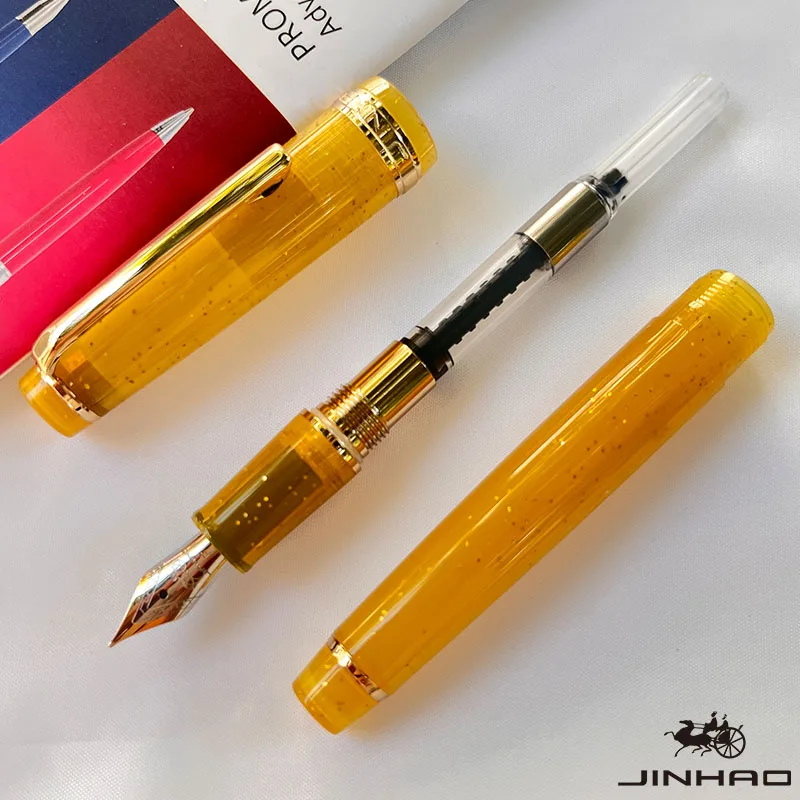 Jinhao 82-Füllfederhalter, goldener Clip, EF/F/M-Feder, Acryl-Tintenstift, luxuriöse Schreibstifte für Schreibwaren, Business, Büro, Schulbedarf – Detail 18