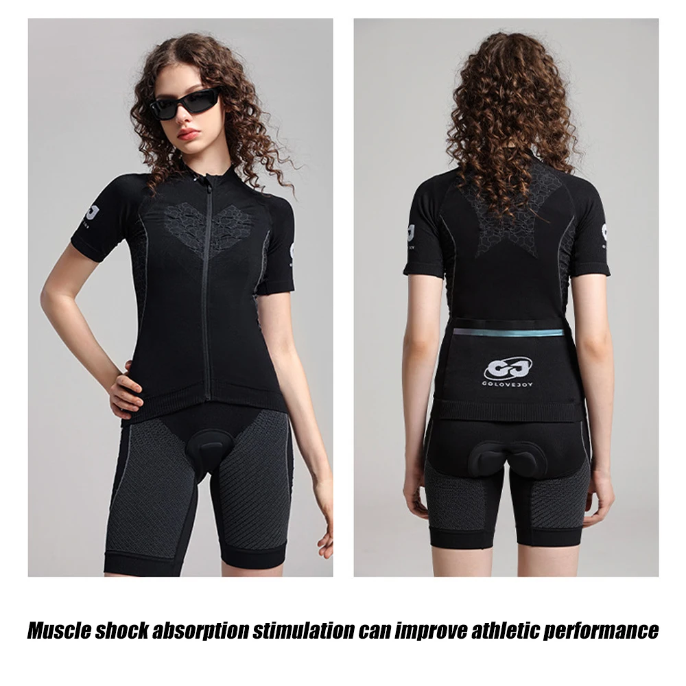 

1PC Women's Cycling Jersey - Short Sleeve Breathable Bike Shirt w/3 Pockets, Moisture-Wicking for Summer/Fall Riding