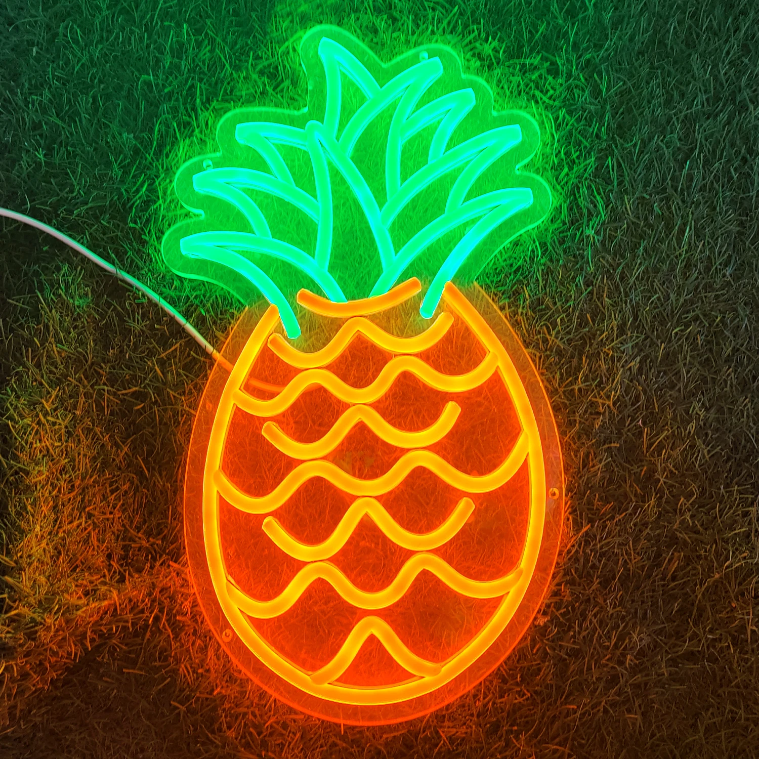 Imagem -02 - Pineapple Usb Neon Sign Light Led Neon Custom Night Light Decoração do Quarto Wall Art