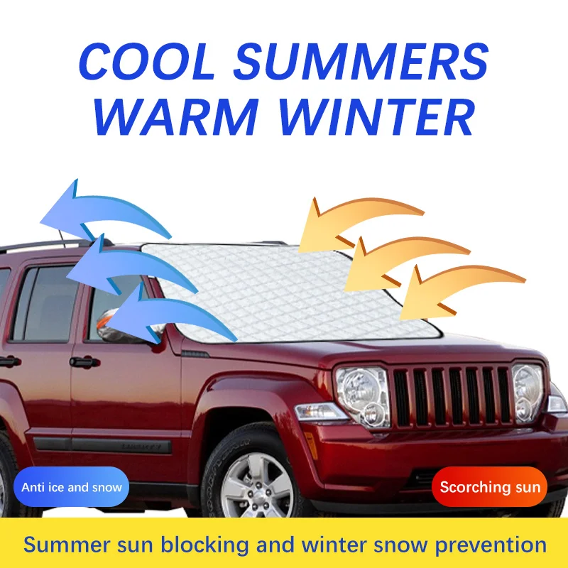 Auto Exterior Accessories For Jeep Liberty KK Winter Car Snow Shield Shade Front Windshield  Waterproof Ice-Frost Sunshade Cover