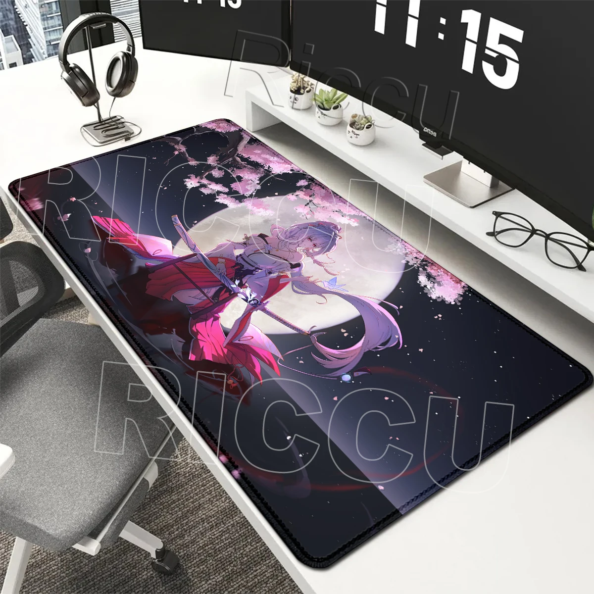 Gaming Hiyuki Wuthering Waves Pattern Mousepads Computer Offices Accessories Keyboard Desk Mats Anime Non-slip Rubber XXL Carpet