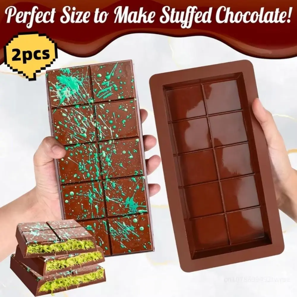 10/30/60Grids Durbale DIY Chocolate Bar Mold Cake Decorating Ice Mold Waffle Molds Baking Tools Bakeware Silicone Mould