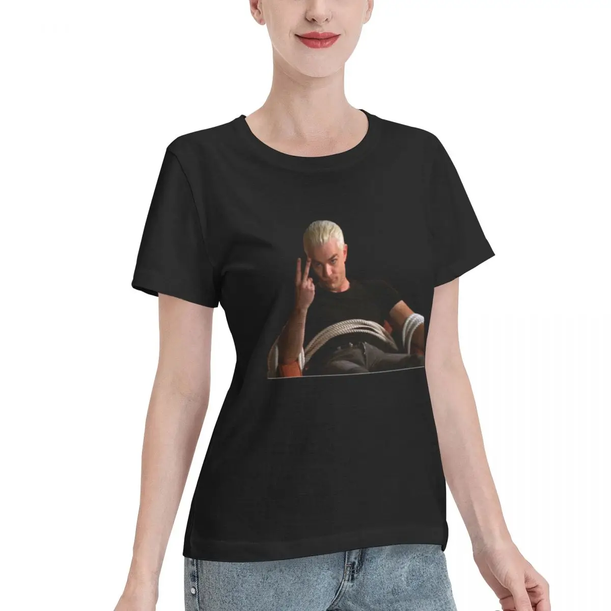 Go To Top Spike Tied Up Women's T-shirt Night Out Minimalist Tshirt
