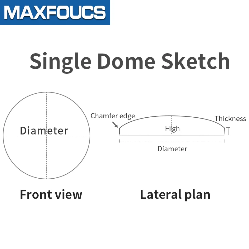 Sapphire Single Dome 1.5mm Thick Diameter 20-29.5mm Anti-scratch Watch Glass Domed Crystal Transparent Watches Repair Parts