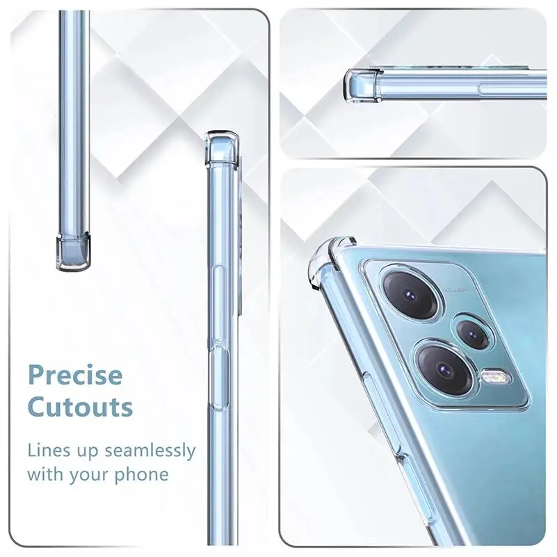 New Shockproof Clear Silicone Soft Case For Xioami Redmi Note 13 12 12S 11 11S 10 Pro Plus Turbo Speed Case For Redmi 13C 12C image 5
