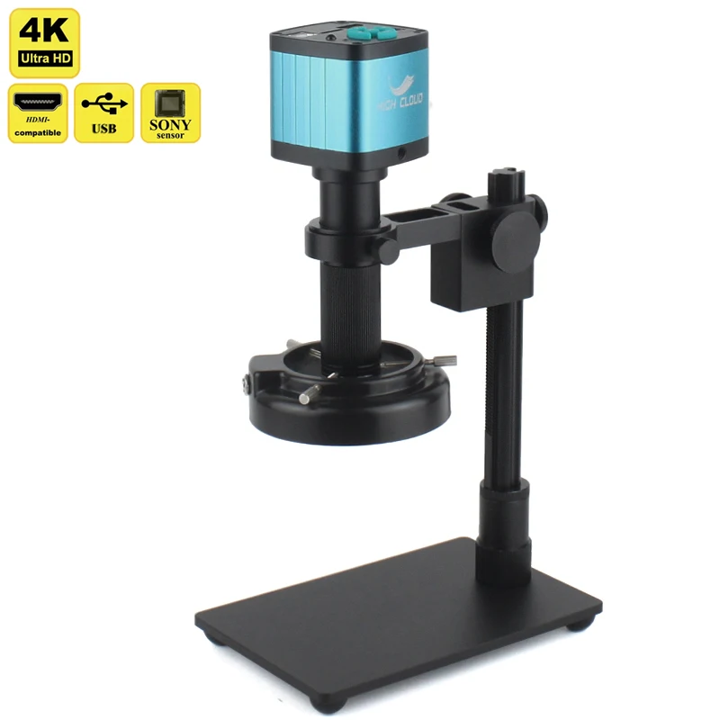 4K 48MP HDMI USB Industrielle Digitale Video Mikroskop Kamera Monokulare 150X Zoom C-Mount Objektiv Für PCB Telefon reparatur Löten