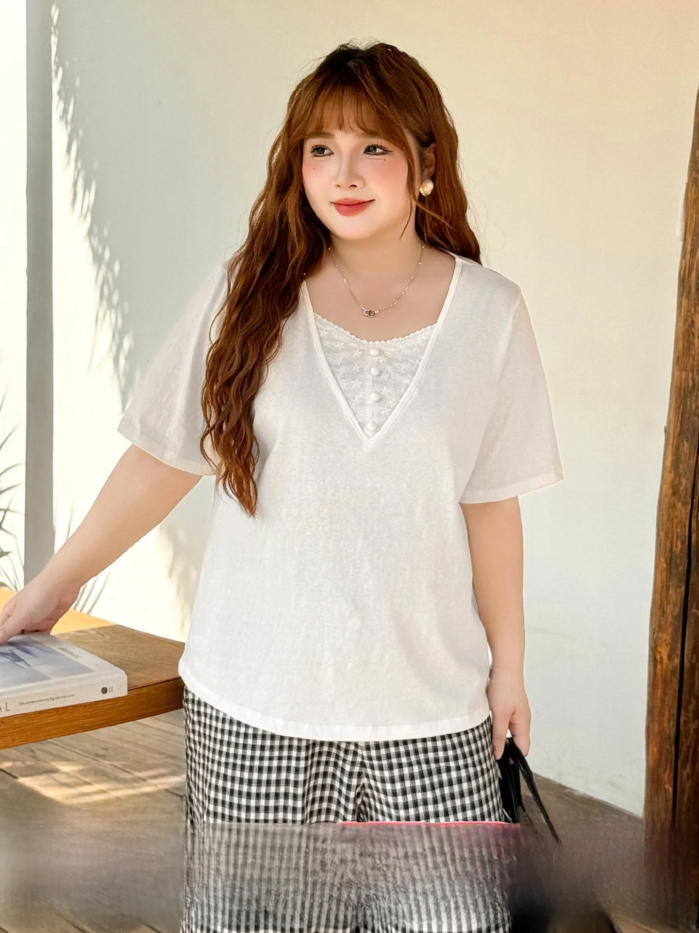 

Женская футболка больших размеров с V-образным вырезом, летняя, из хлопкового бленда, с коротким рукавом, охлаждающая, прочная, свободного кроя, с узором «Снежинка»