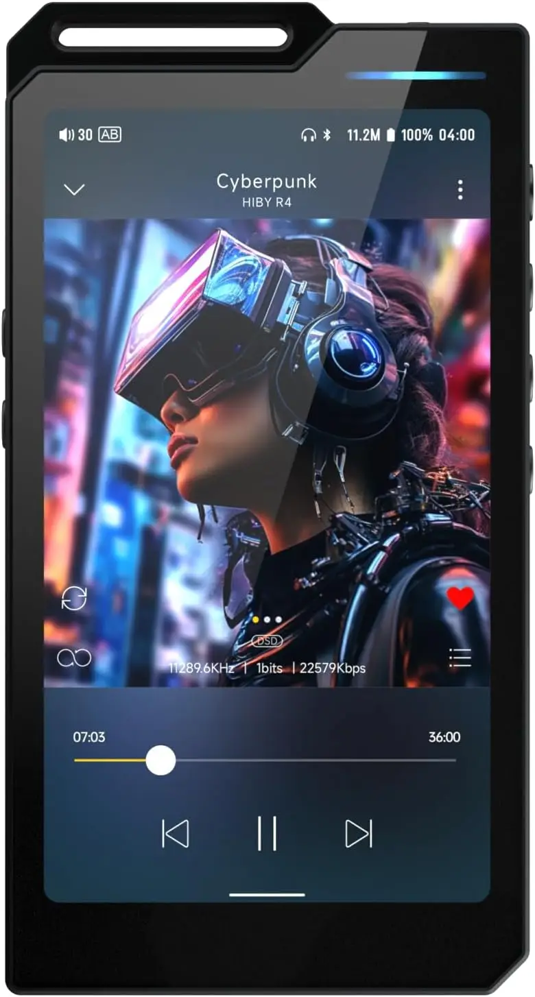 

Music R4 Android MP3 MP4 Player with Spotify, 4 DAC & Class A Amp, MQA 16X HiFi Lossless Music Player with Bluetooth and WiFi, 3