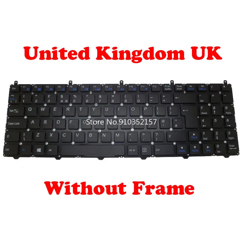 US TR SD FR UK Keyboard For CLEVO W650EH W650RZ1 W650SB W650SC W650SF W650SH W650SJ W650SR United States Turkey Sweden English