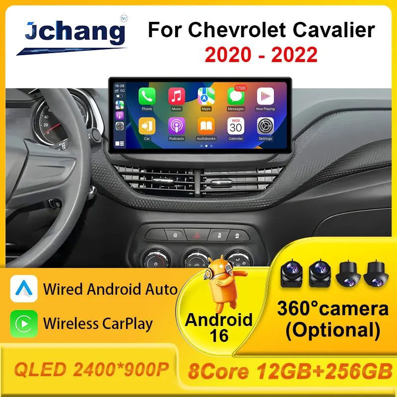 Android 16 Car Radio Multimedia Player for Chevrolet Cavalier 2020 - 2022 Stereo GPS Navi Carplay Android Auto Screen No 2 din