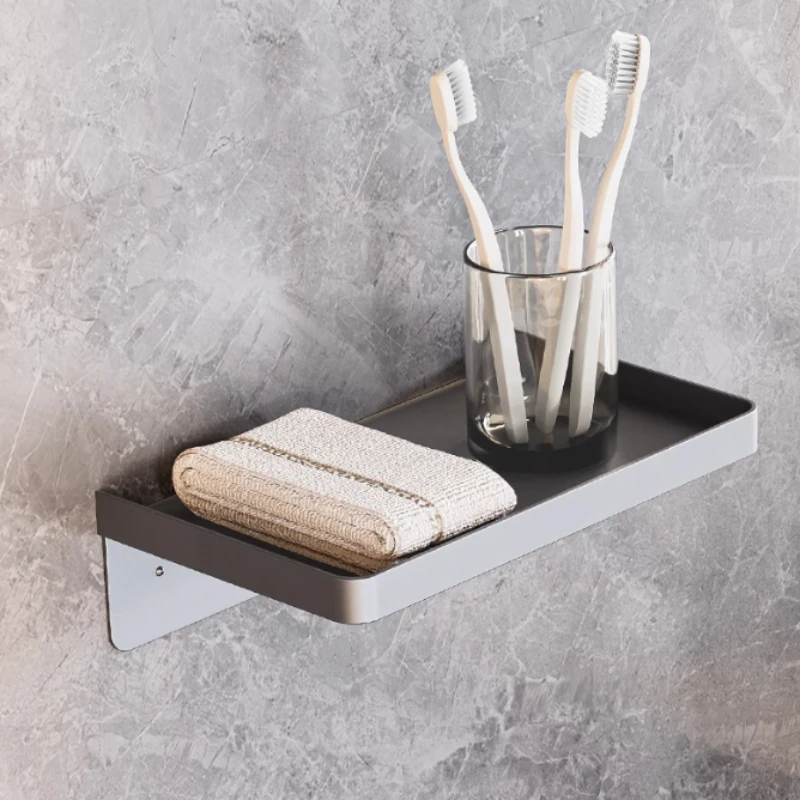 

1pc Bathroom stainless steel storage rack Bathroom wall shower gel rack Drilling installation Bathroom hardware accessories