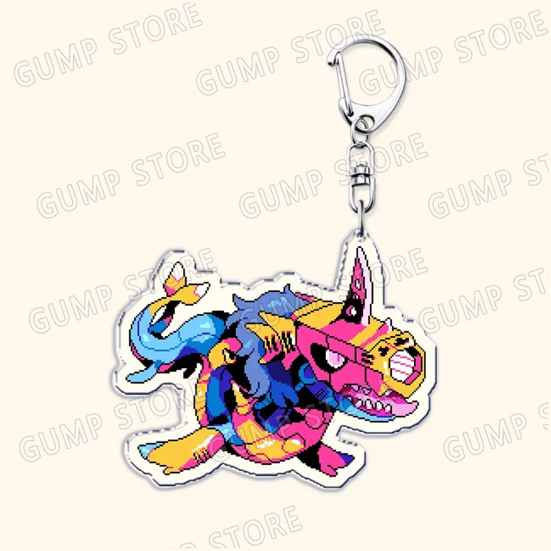 Digimon 90s أنيمي سلاسل المفاتيح لملحقات حقيبة Merciful Tai Karis Digivice Agumon Terriermon Monsters Keyrings مجوهرات مروحة هدية