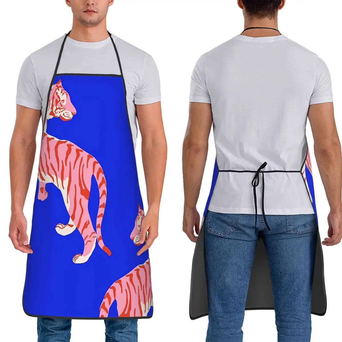 Wildcats On Indigo Blue Aprons Chef Baking Tablier Sleeveless Bib Kitchen Cleaning Pinafore for Women Men Painting