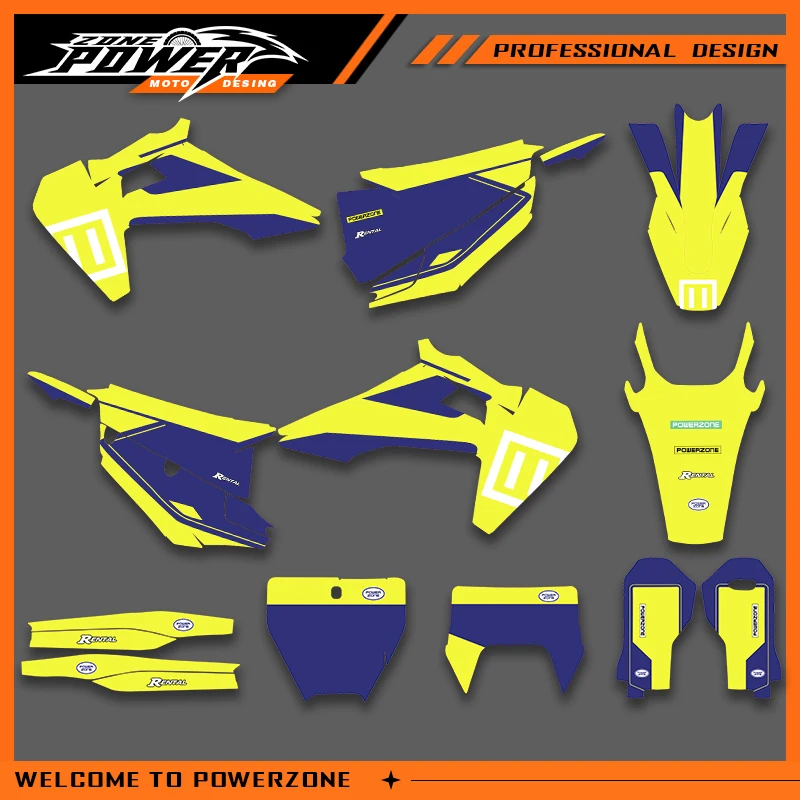 

Наборы графических наклеек POWERZONE для Husqvarna 2019 2020 2021 TC FC TX FX FS 2020 2021 2022 TE FE по индивидуальному заказу 03