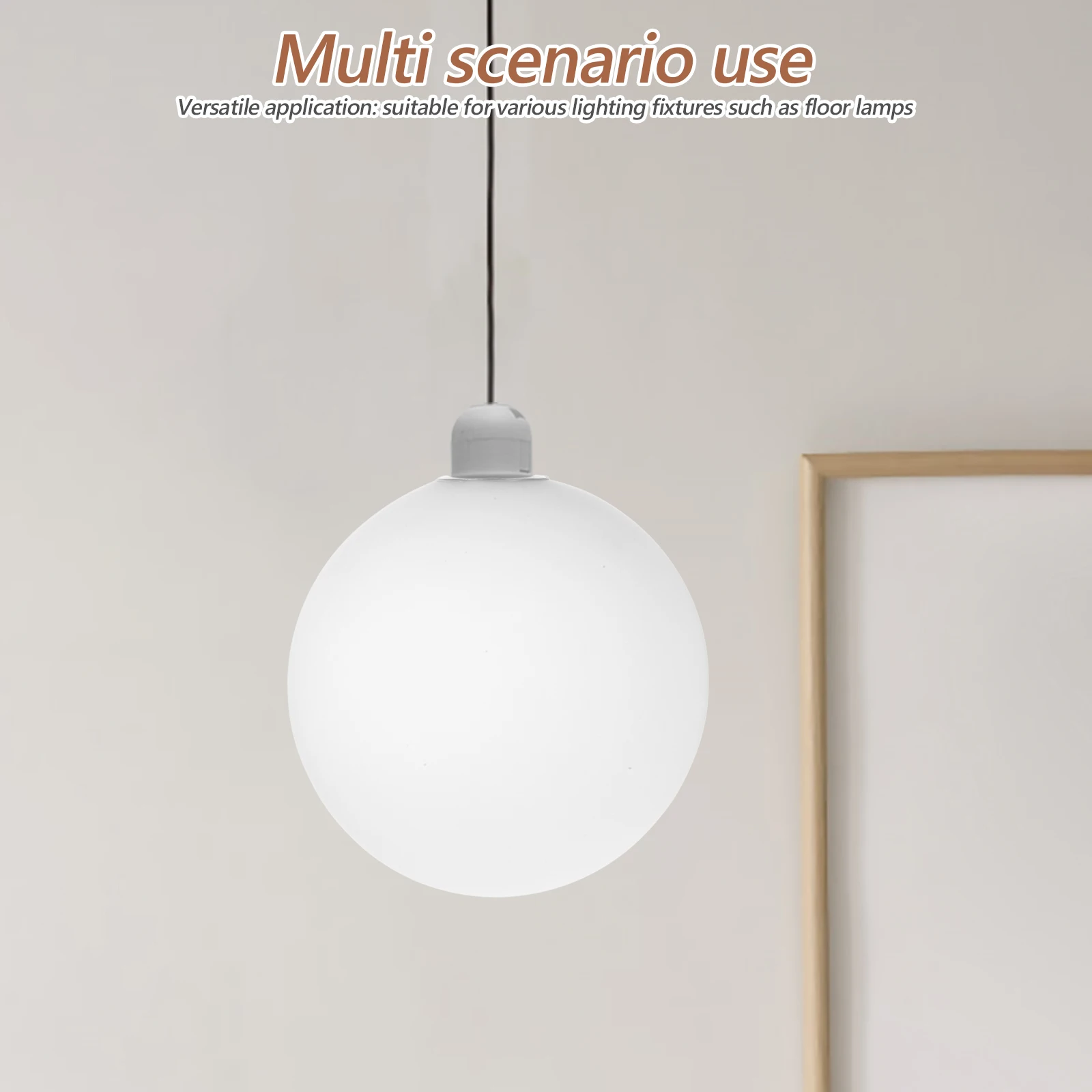 

White Round Glass Globe Lamp Shade Frosted Finish for E27 Socket Ceiling Fan Pendant Light Replacement Globe Lamp Shade
